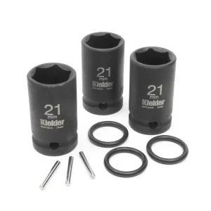 KWT-125-PO3 1/2" 21mm Impact Socket (52mm Long) + Pin and O-Ring (3 Pack)